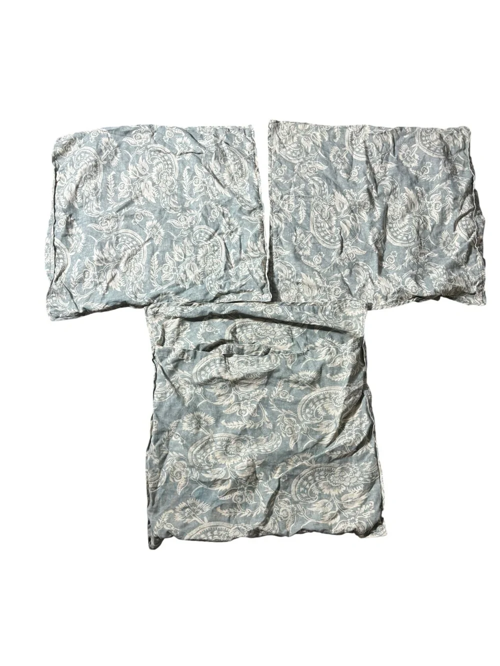 Pottery barn king Alessandra floral linen cotton duvet cover and shams
